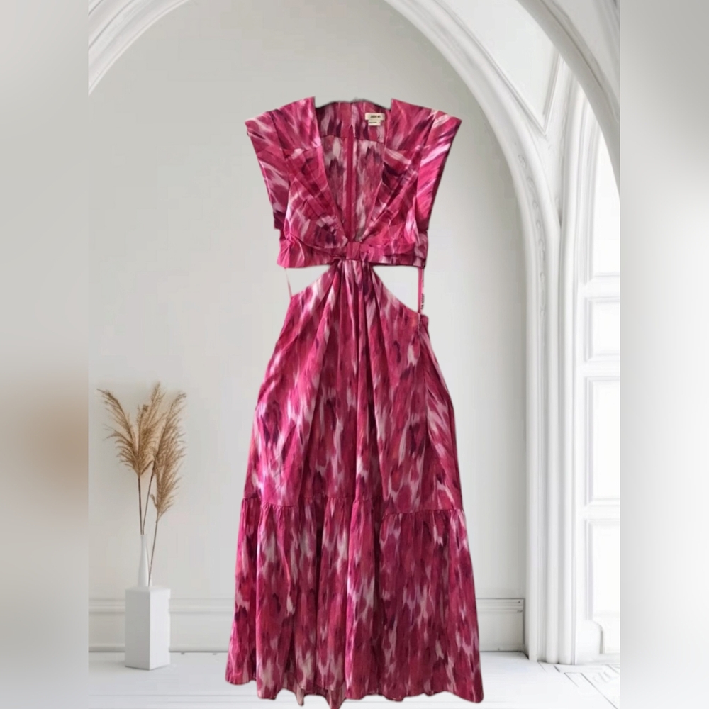 Jason Wu Pink Watercolor Cutout Sundress